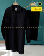 ست تونیک و شلوار لینن تابستونی خنک مشکی