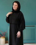 ست 2 تکه سارافن و کت مشکی مجلسی جدید