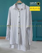 شومیز طرحدار مراکشی قواره دار طوسی