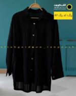 شومیز طرحدار مراکشی قواره دار مشکی ساده