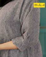 مانتو دانشجویی و اداری طوسی سرمه ای
