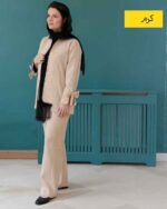 ست کت و شلوار زنانه تابستونی کرم