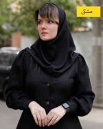 مانتو کمرجذب پیلی دار،دکمه خور مشکی دانشجویی جدید