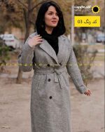 پالتو یقه انگلیسی خاکستری روشن