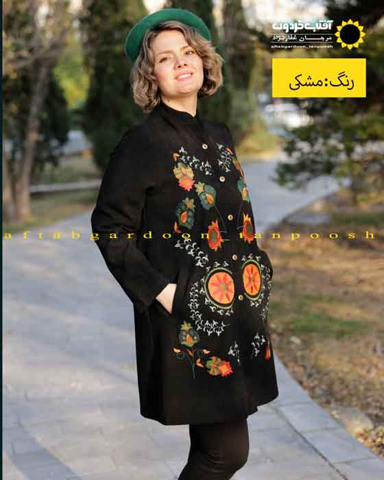 مانتو یقه گرد مخمل