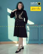 مانتو مازراتی مغزی دوزی گلدوزی مشکی