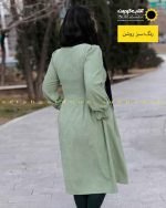 پیراهن مخمل کبریتی حنایی