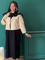 کت سارافون لینن خاکی تیره